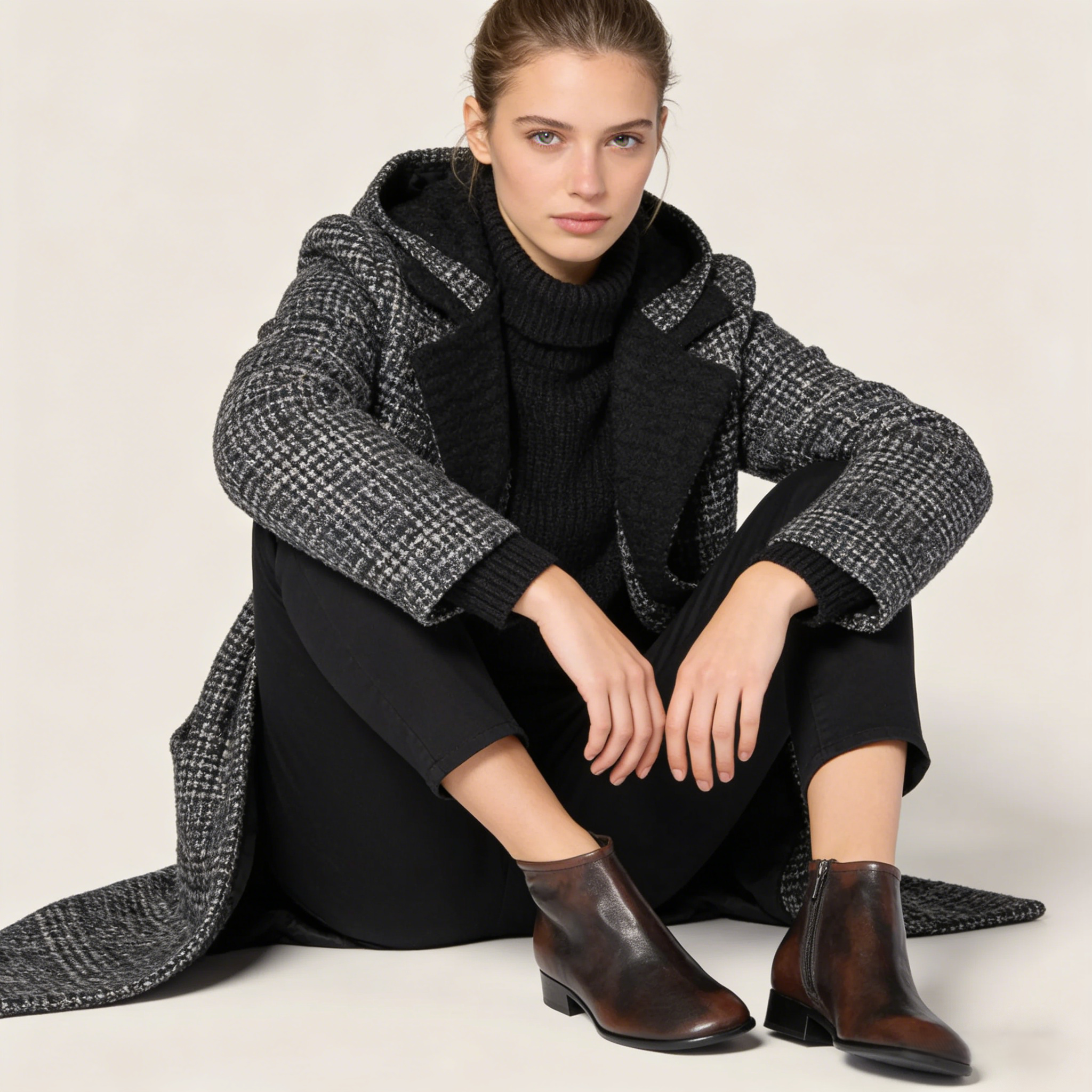 smoky leather booties