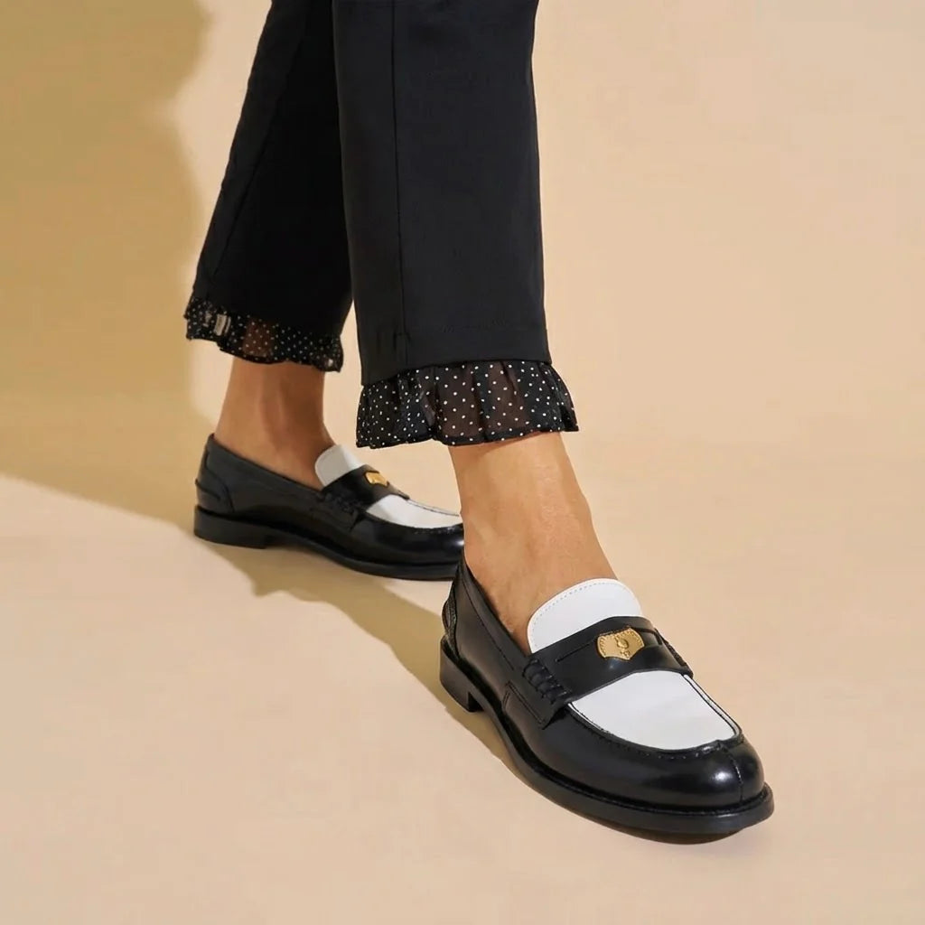 Leather penny loafers