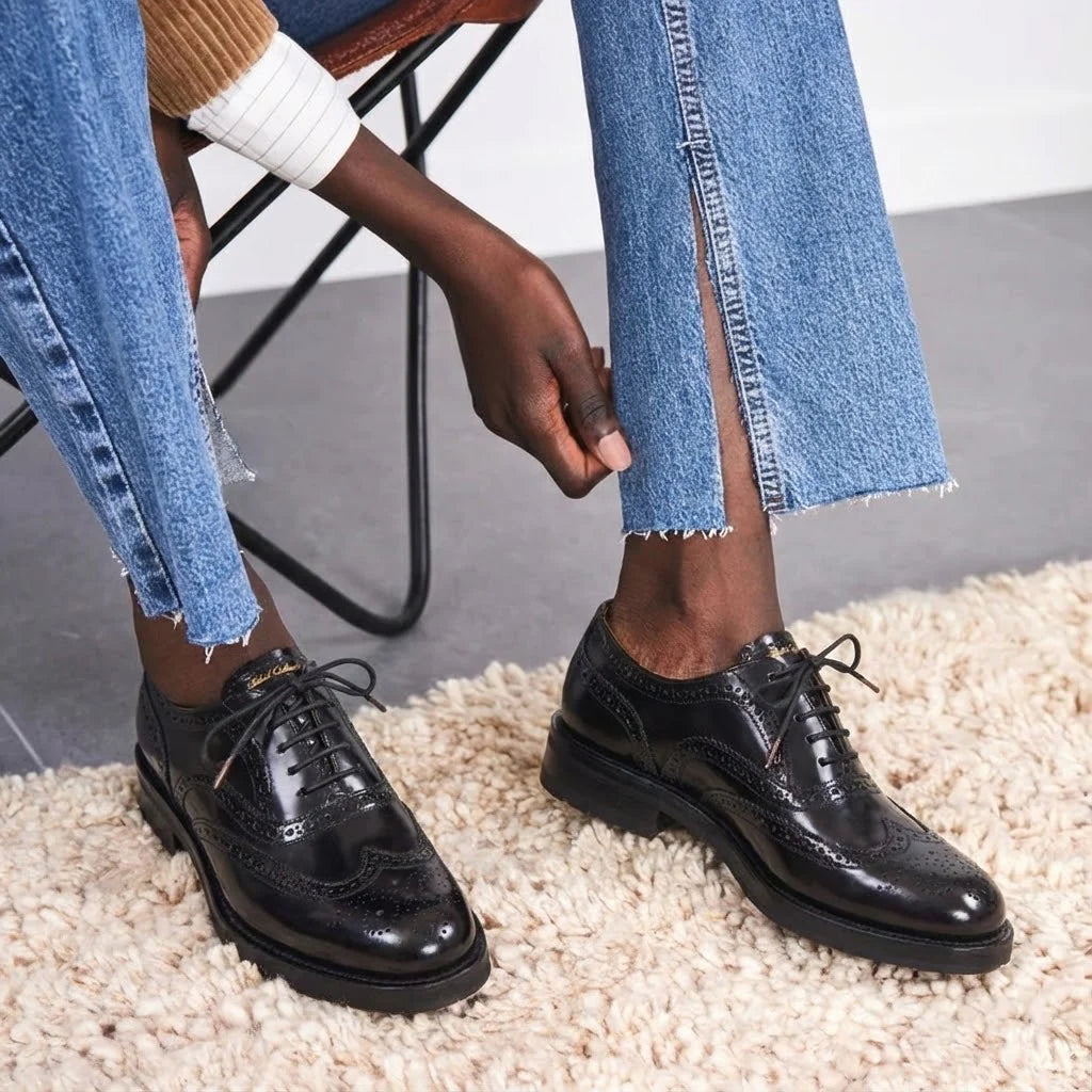 Polished Leather Brogue Shoes