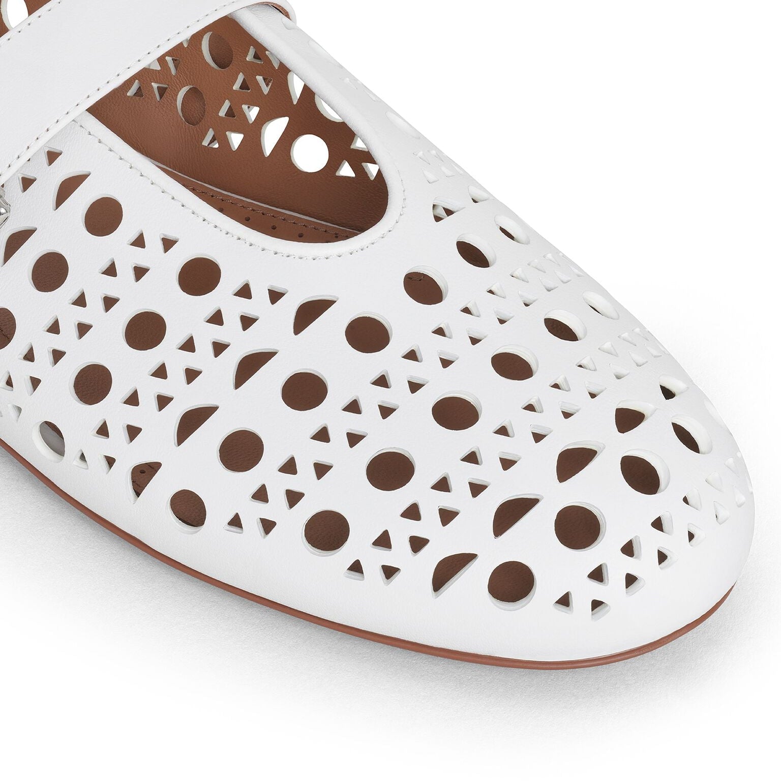 Vienne Perforated Lambskin Ballet Flats