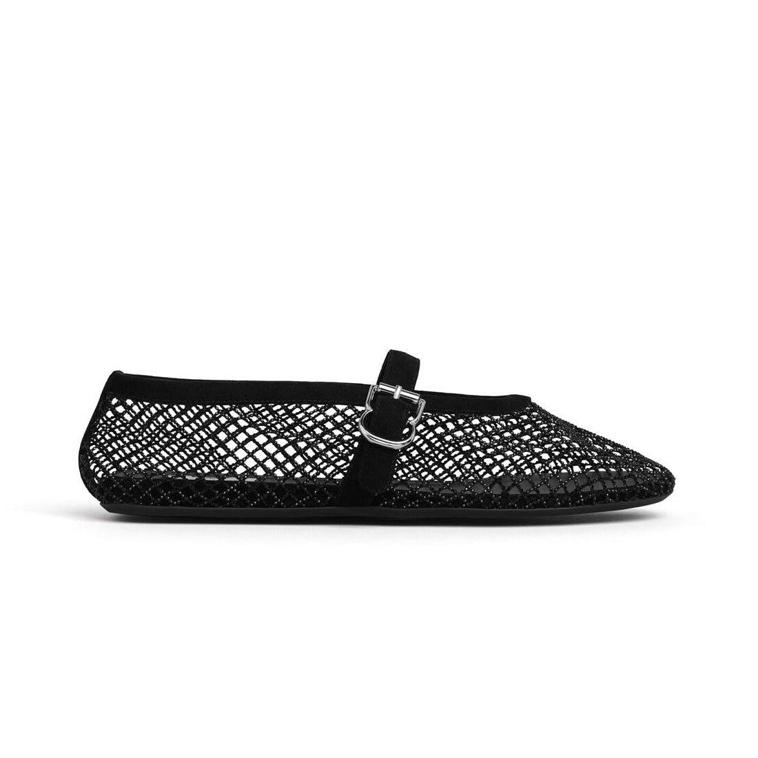 Women's Strass Fishnet Ballet Flats