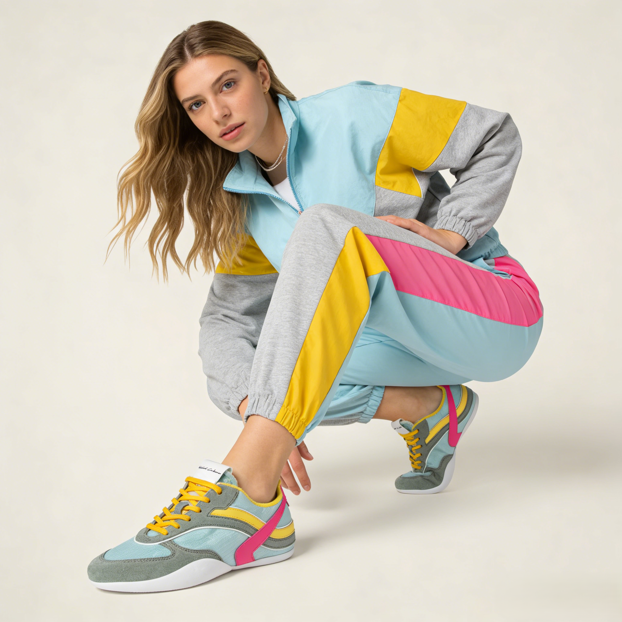 Gymnasium Tech Fabric Sneakers - Anise