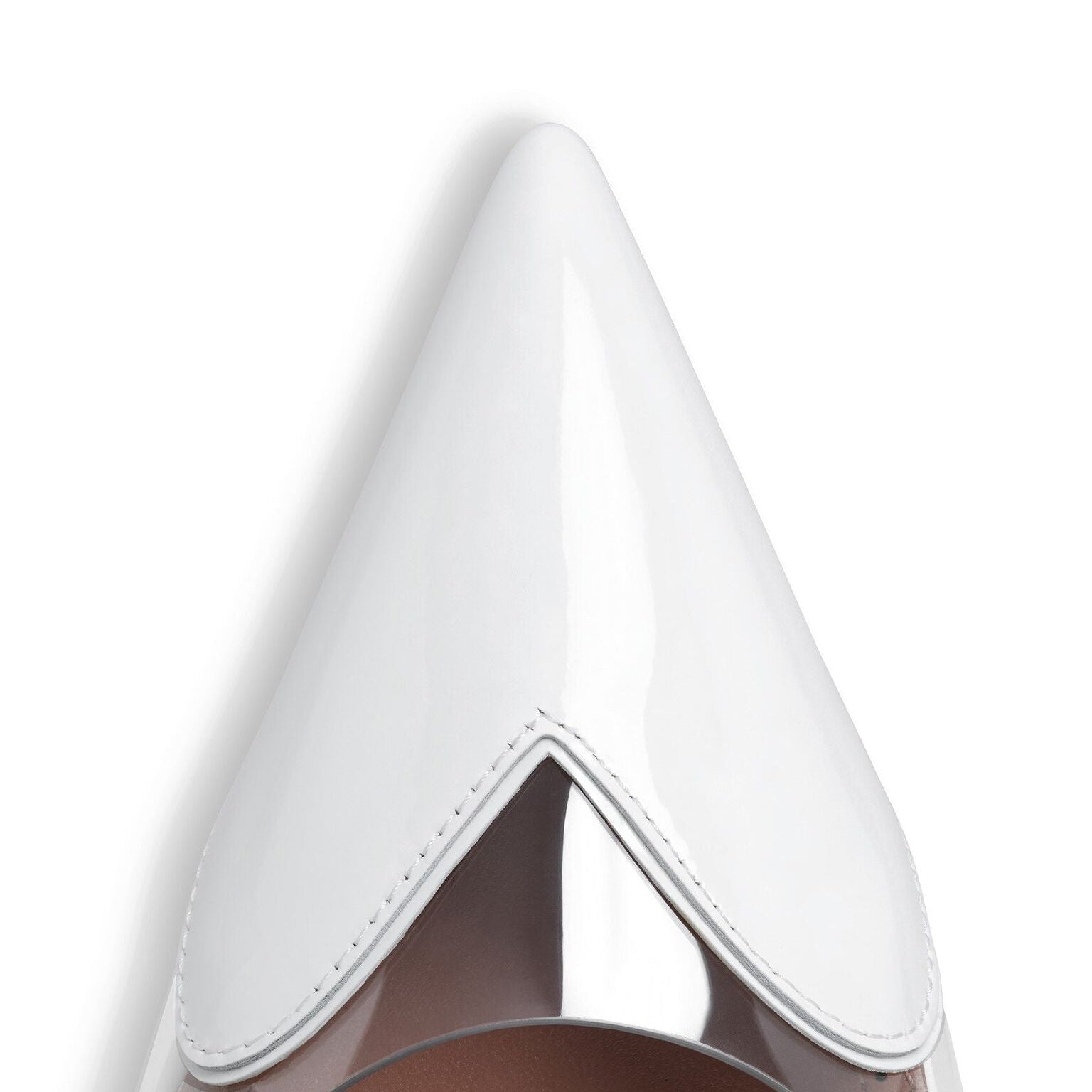 White Heart Patent Leather Mules